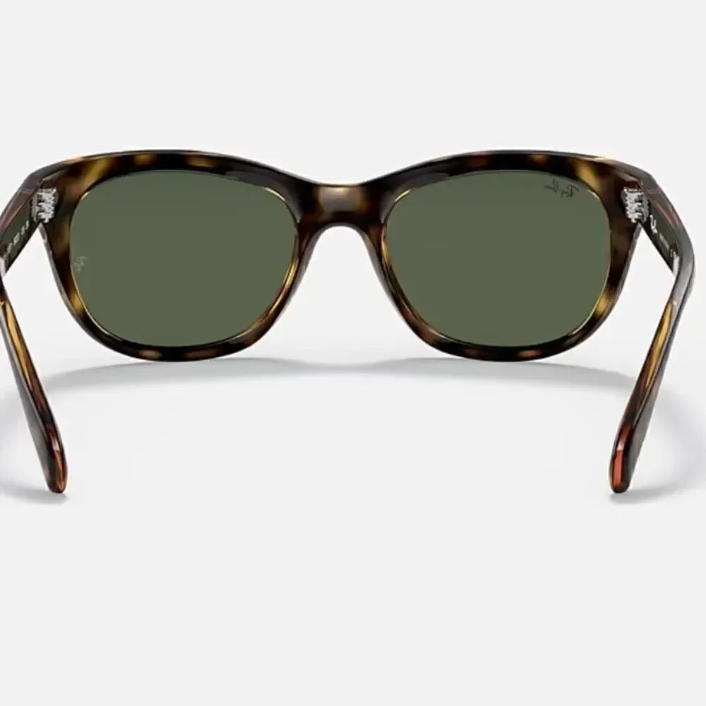Ray-Ban RB4216 Women's Sunglasses 601/11 Polished Havana LENSES Green NWT $229